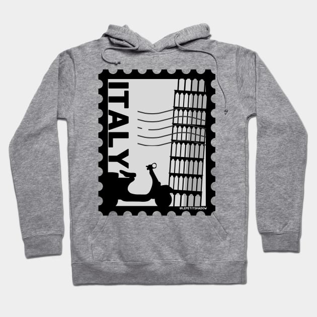 Leaning Tower of Pisa, Italy Postage stamp Hoodie by LePetitShadow